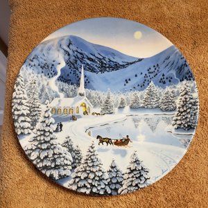 W.L. George Plate Silent Night 1990 Christmas